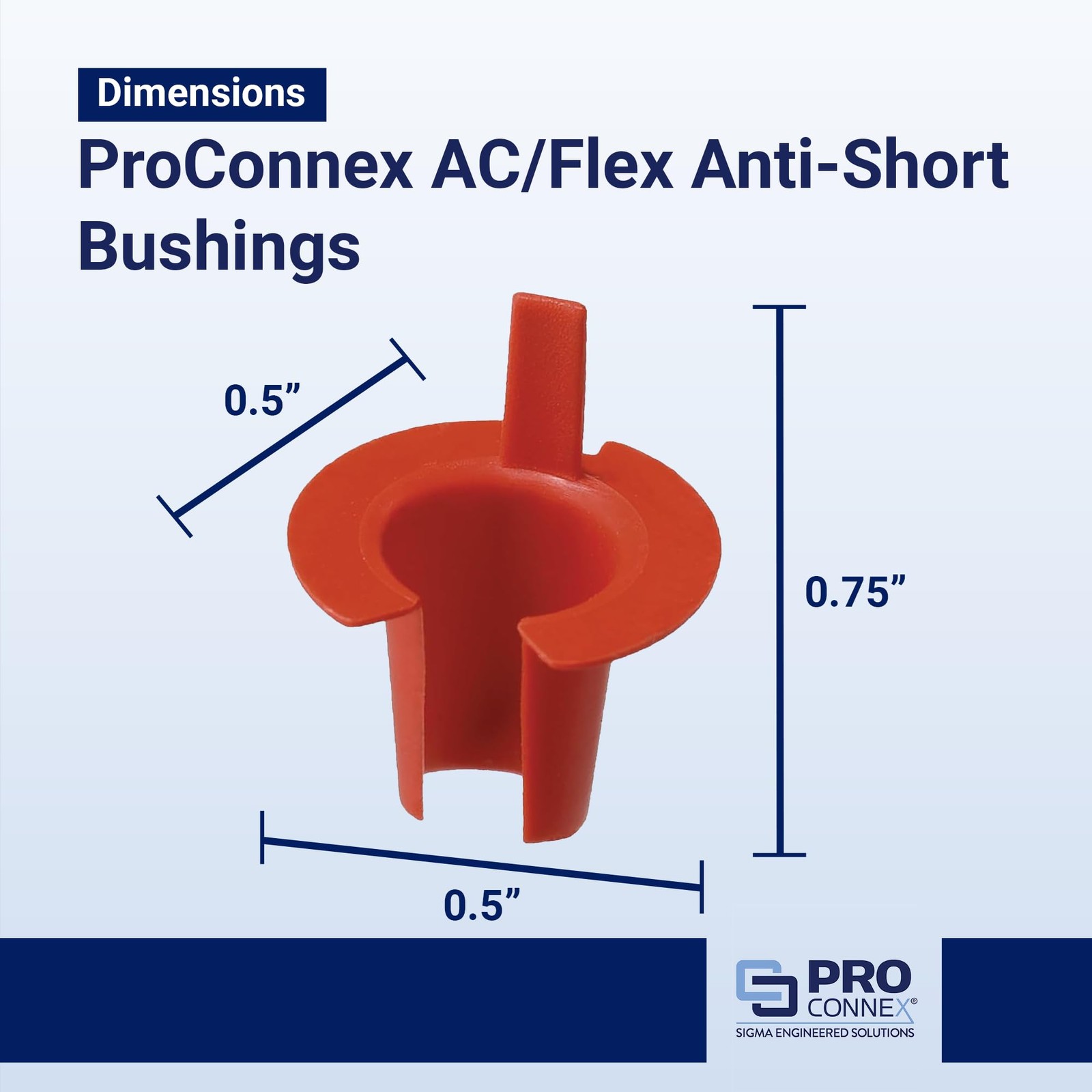 Sigma Engineered Solutions ProConnex 0255035 AC/Flex AntiShort Bushings #0, 3...