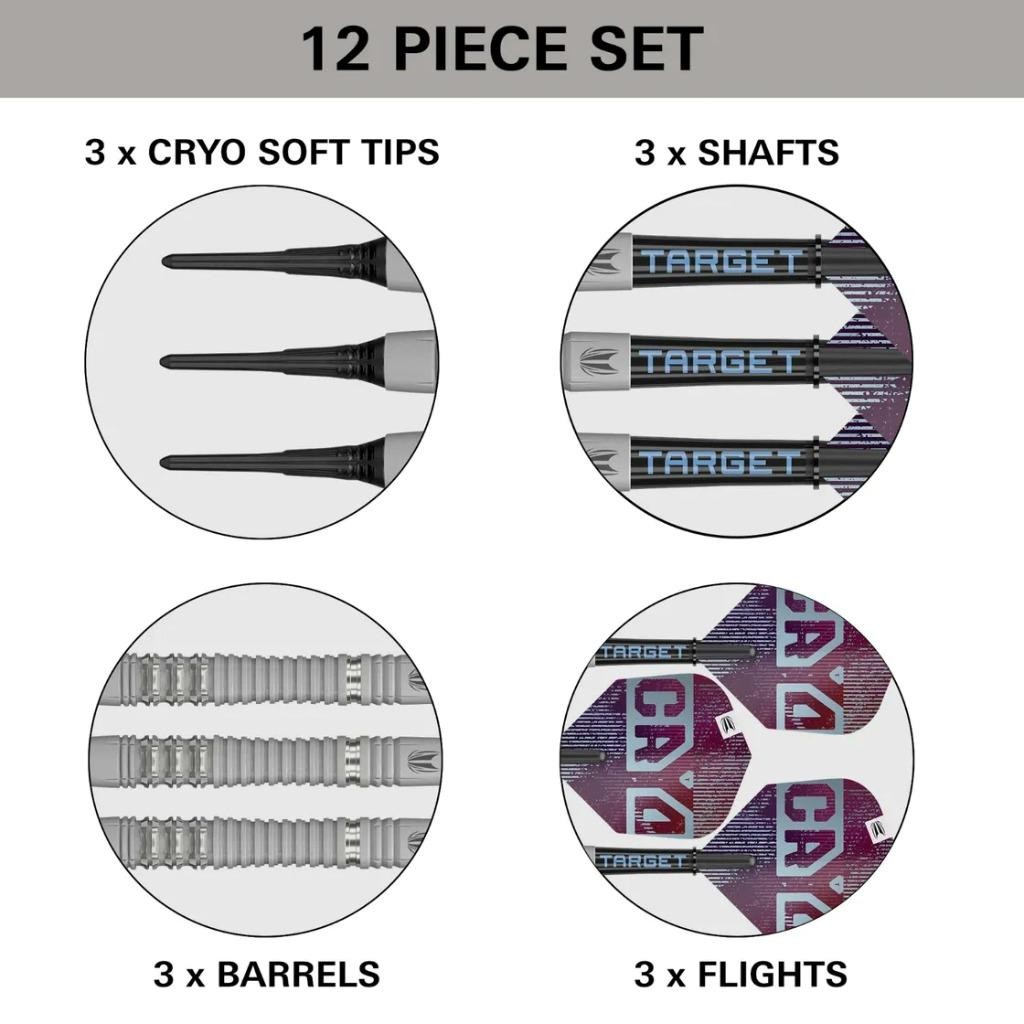 TARGET CRYO 13 20 GRAM 90% TUNGSTEN SOFT TIP DARTS 210545