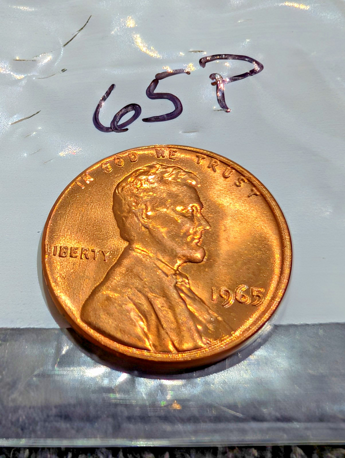 1965-P  BU Lincoln Pennies from OBW roll