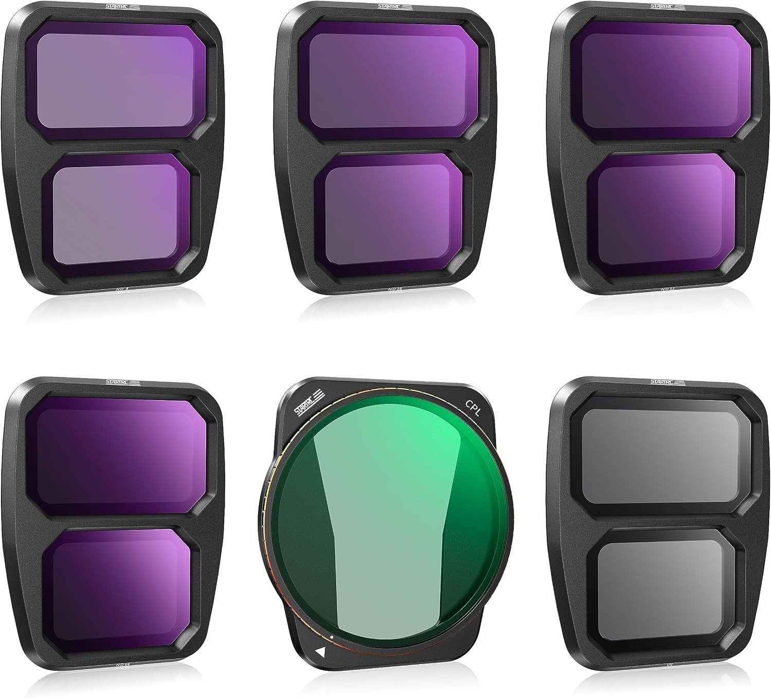 Filter Set 6 Pack for DJI Air 3 Drone - CPL ND (CPL, UV, ND8, ND16, ND32, ND64)