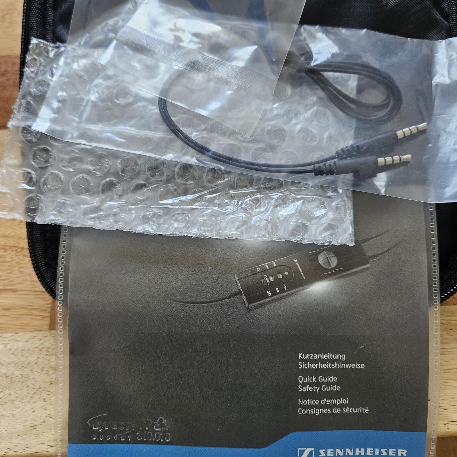 Sennheiser S1 Passive Aviation Headset - Open Box w/ Case, Manual & Accessories