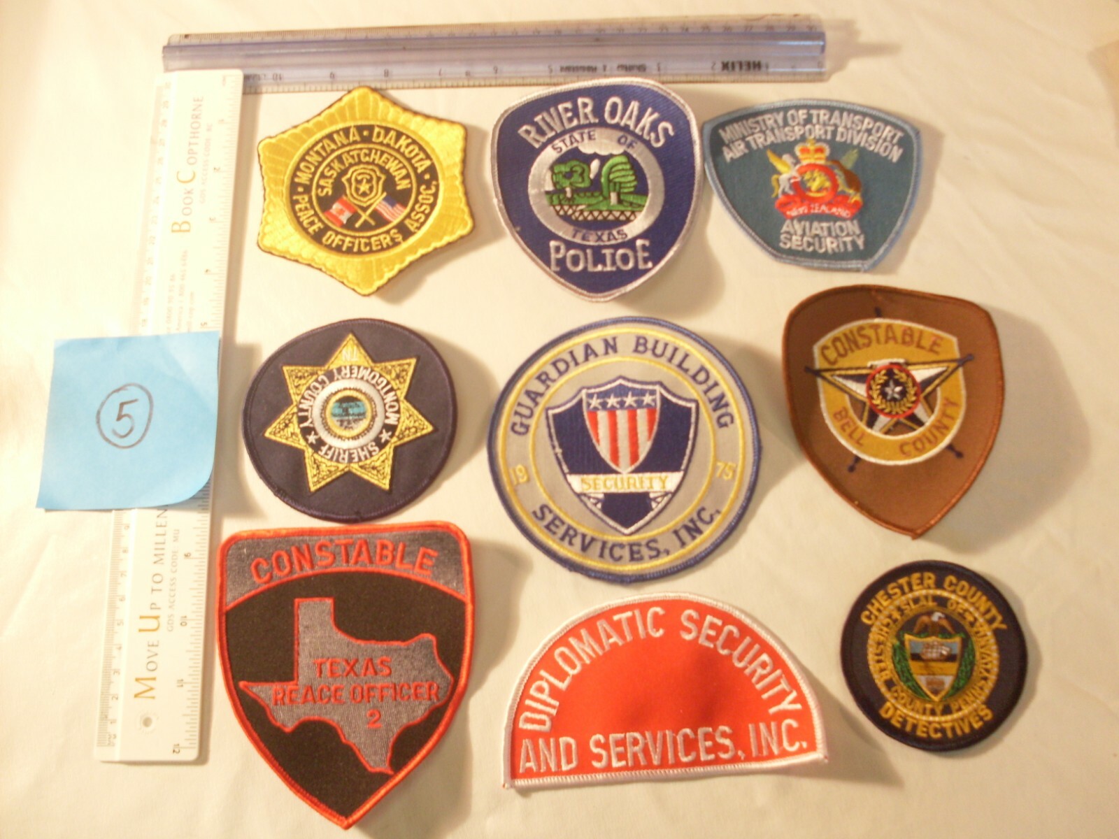 Police Sheriff Security Emblems Patches Embroidered Patch for display only