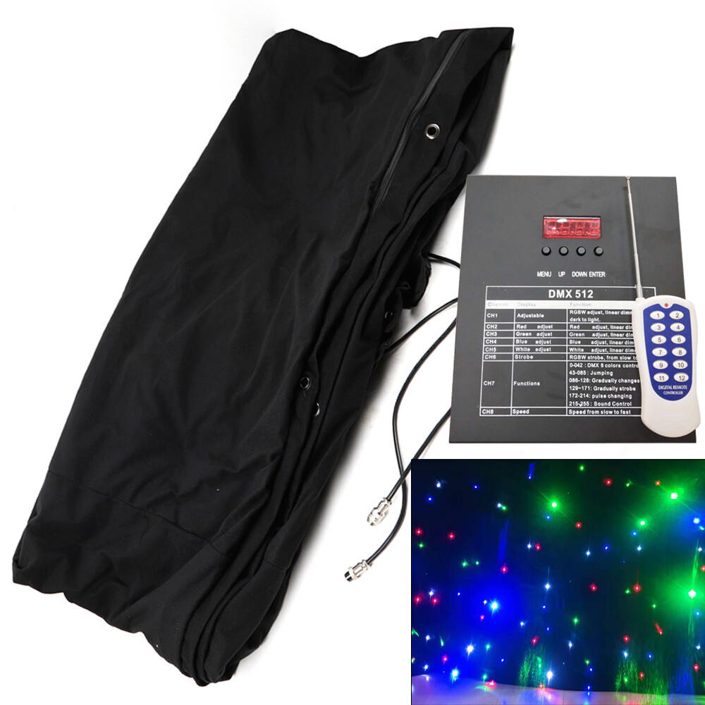 LED Stage Backdrop Star Light Background Curtain Wedding Party Decor 10X6.5FT
