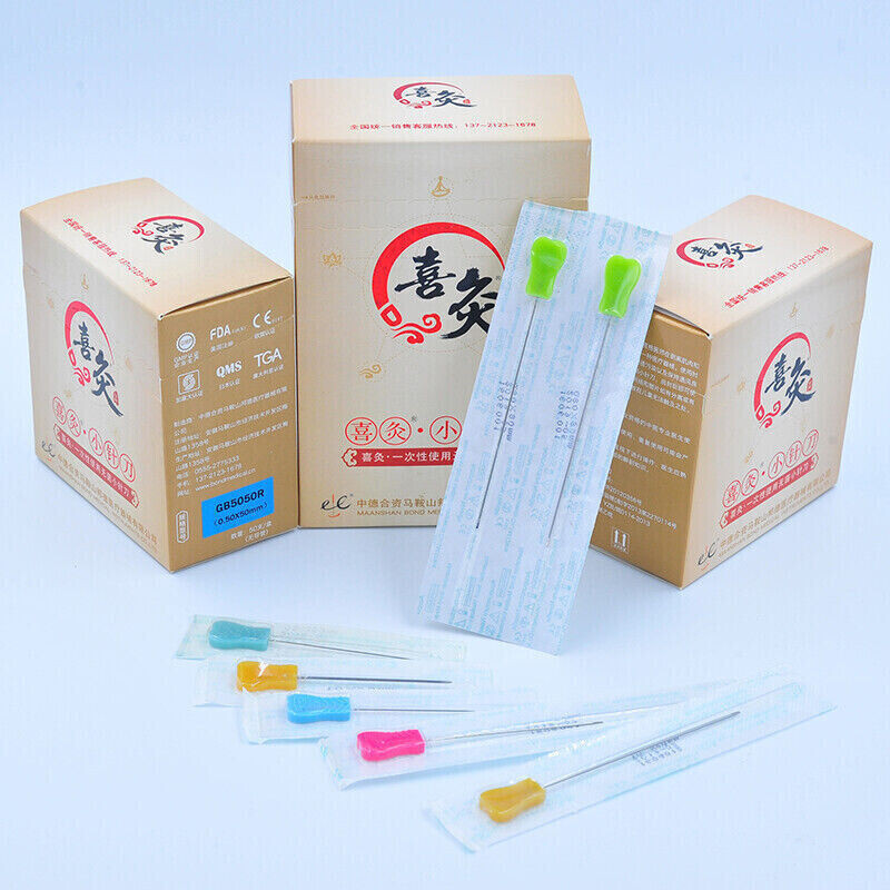 Acupotomy Acupuncture Flat Head Plastic leaf handle Needle 50/Box type no tube