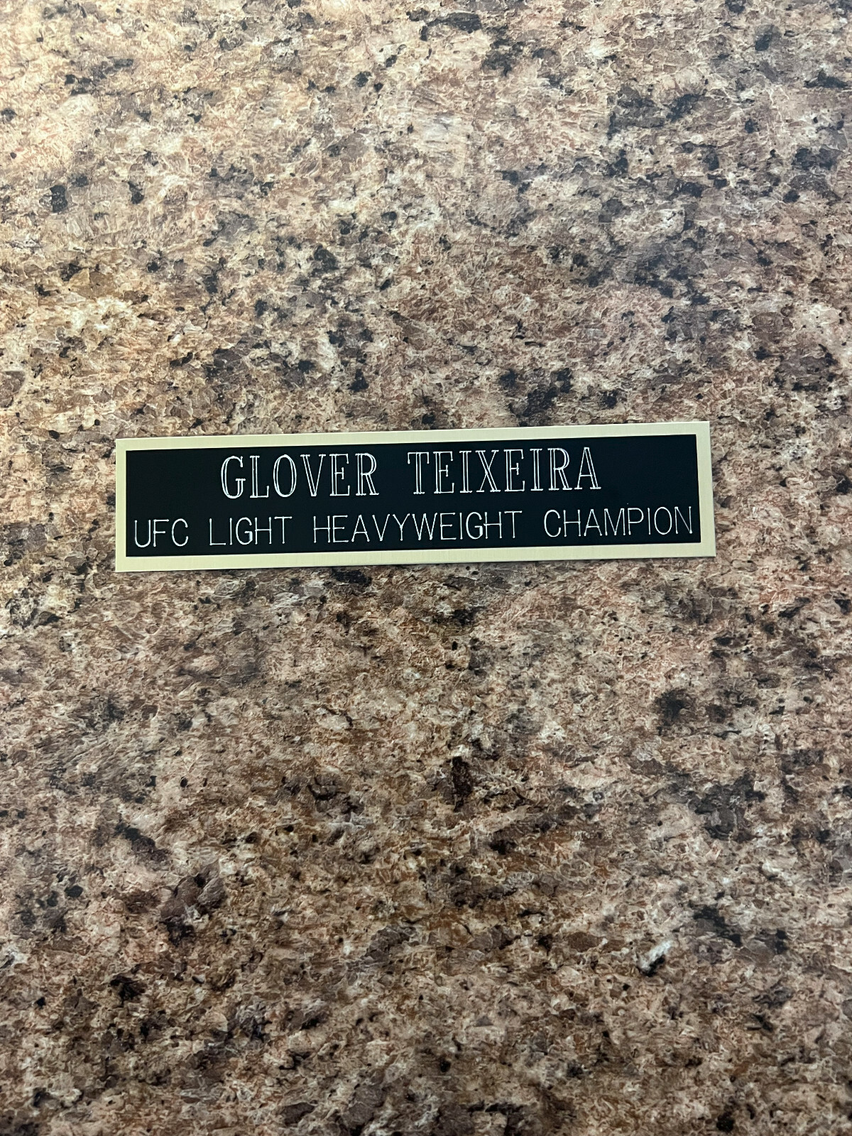 GLOVER TEIXEIRA (UFC) NAMEPLATE FOR SIGNED TRUNKS DISPLAY/PHOTO/PLAQUE