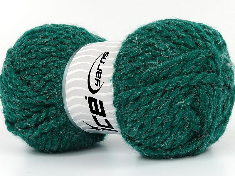 ALPACA Super Bulky Weight EMERALD Color Ice Yarn  100g