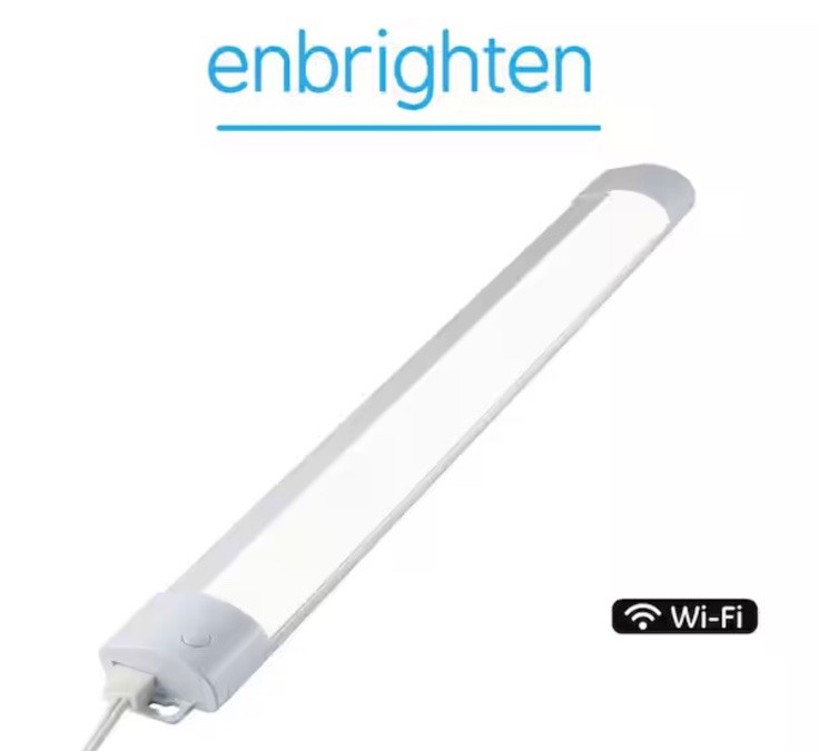 Enbrighten 18 in. Dimmable Linkable LED Smart Wi-Fi Under Cabinet Light Fixture