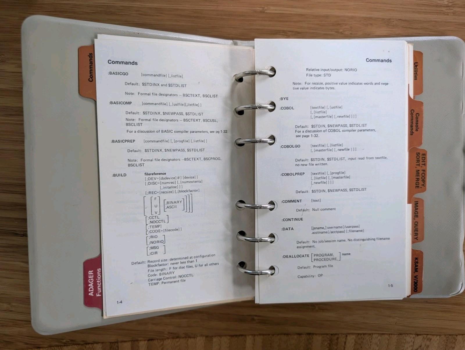 Vtg 1981 Hewlett Packard HP 3000 Computer Systems MPE Software Pocket Guide