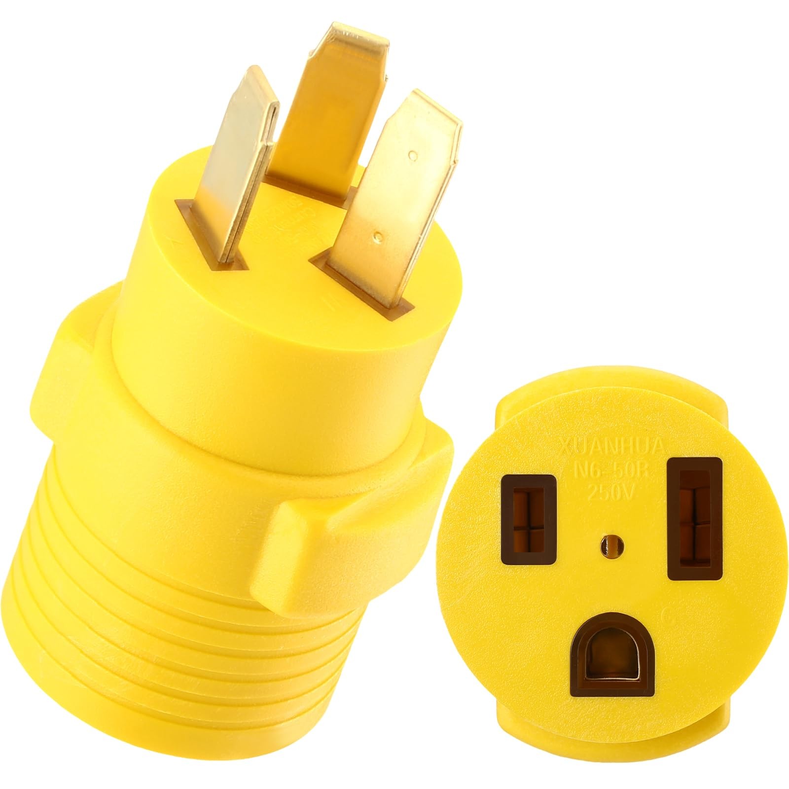 50Amp Welder Adapter Compatible with NEMA 10-50P to 6-50R 50 Amp 3 Prong Male