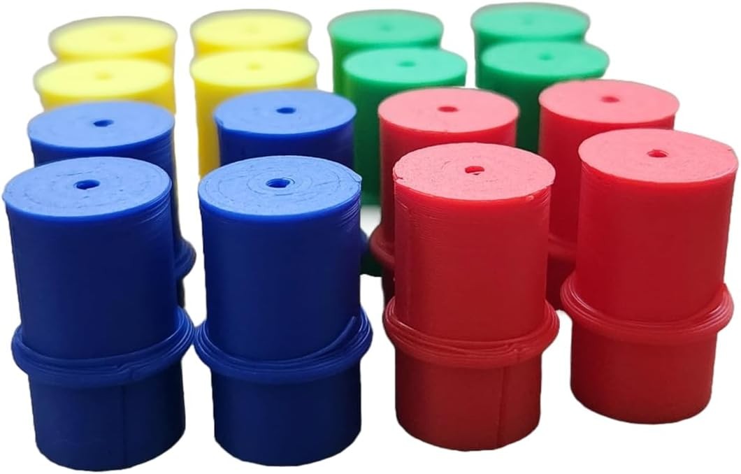 16 Game Replacement Pieces Compatible with Trouble Board Game – Red, Yellow, G