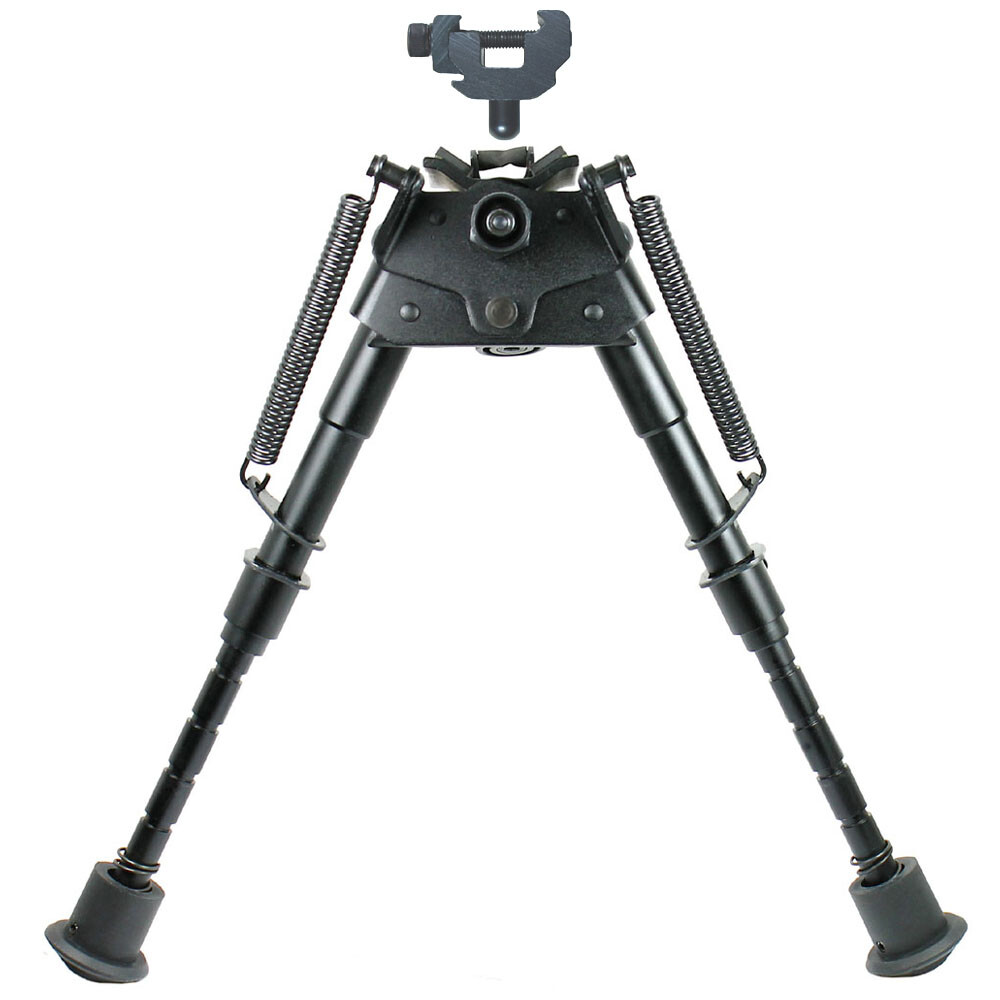 6" to 9" Adjustable Spring Return Swivel / Rotating Bipod with Rail Adapter
