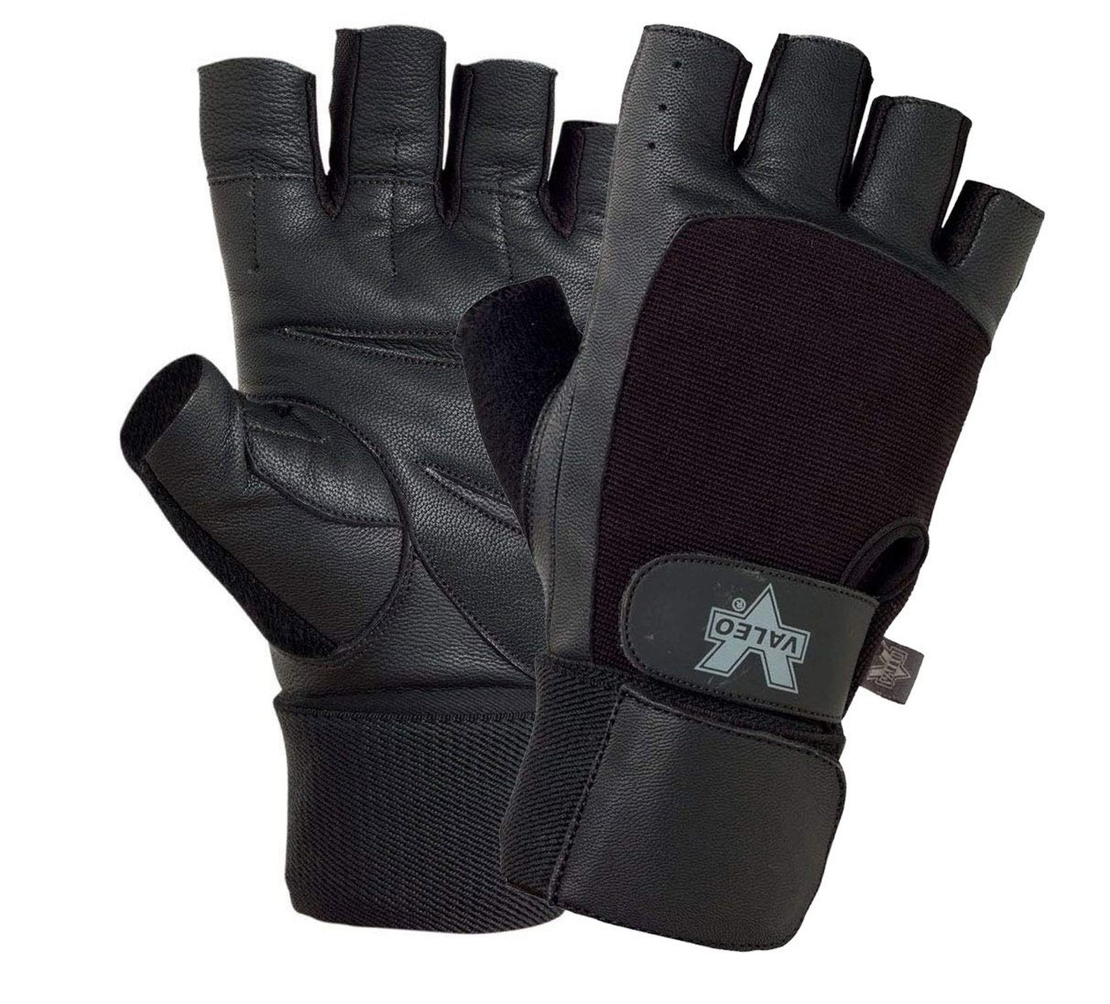 Valeo Competition Wrist Wrap Lifting Gloves with Durable Leather Construction...