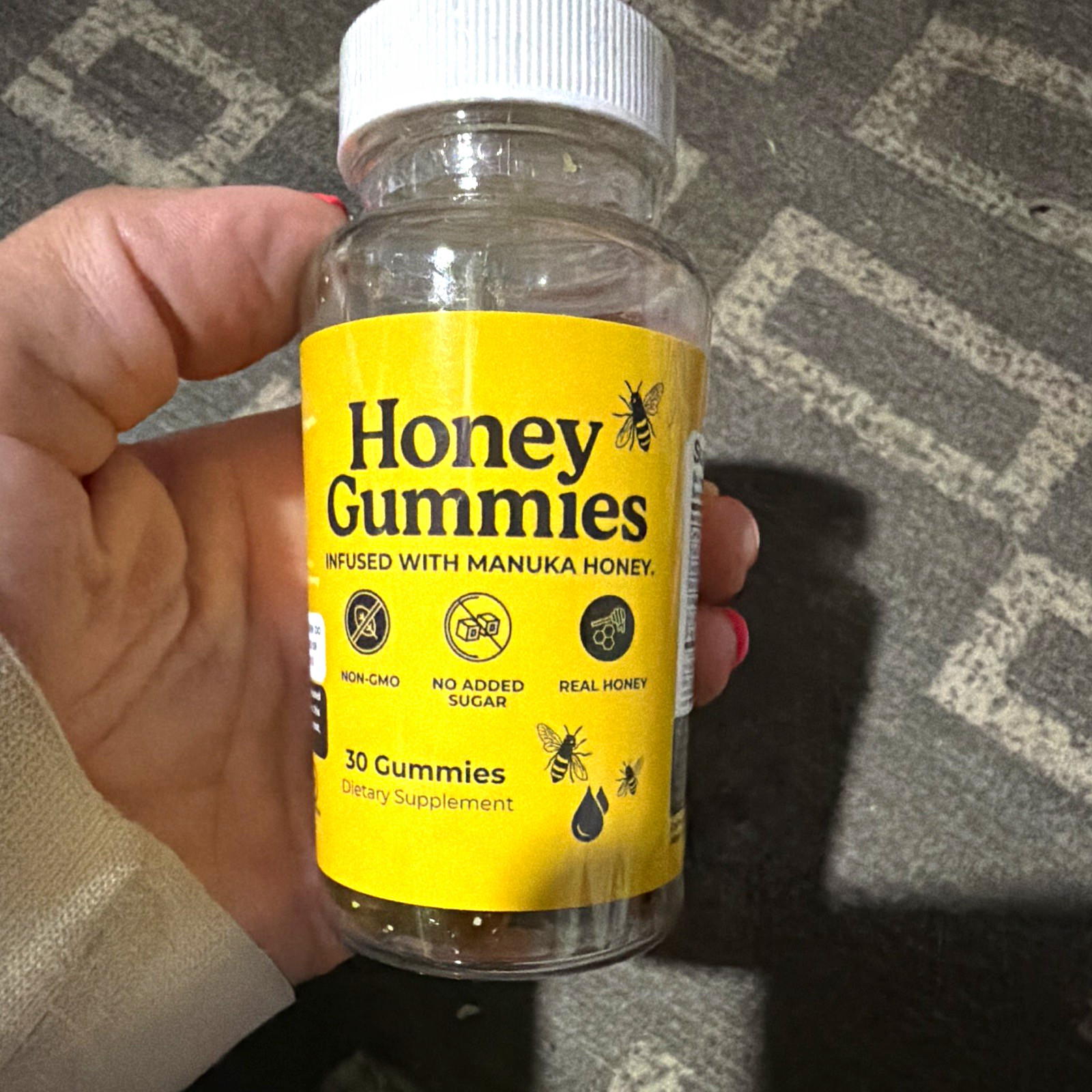 Honey Gummies Immune Support Manuka Honey MGO 300+ Non-GMO Gluten-Free 30 Ct