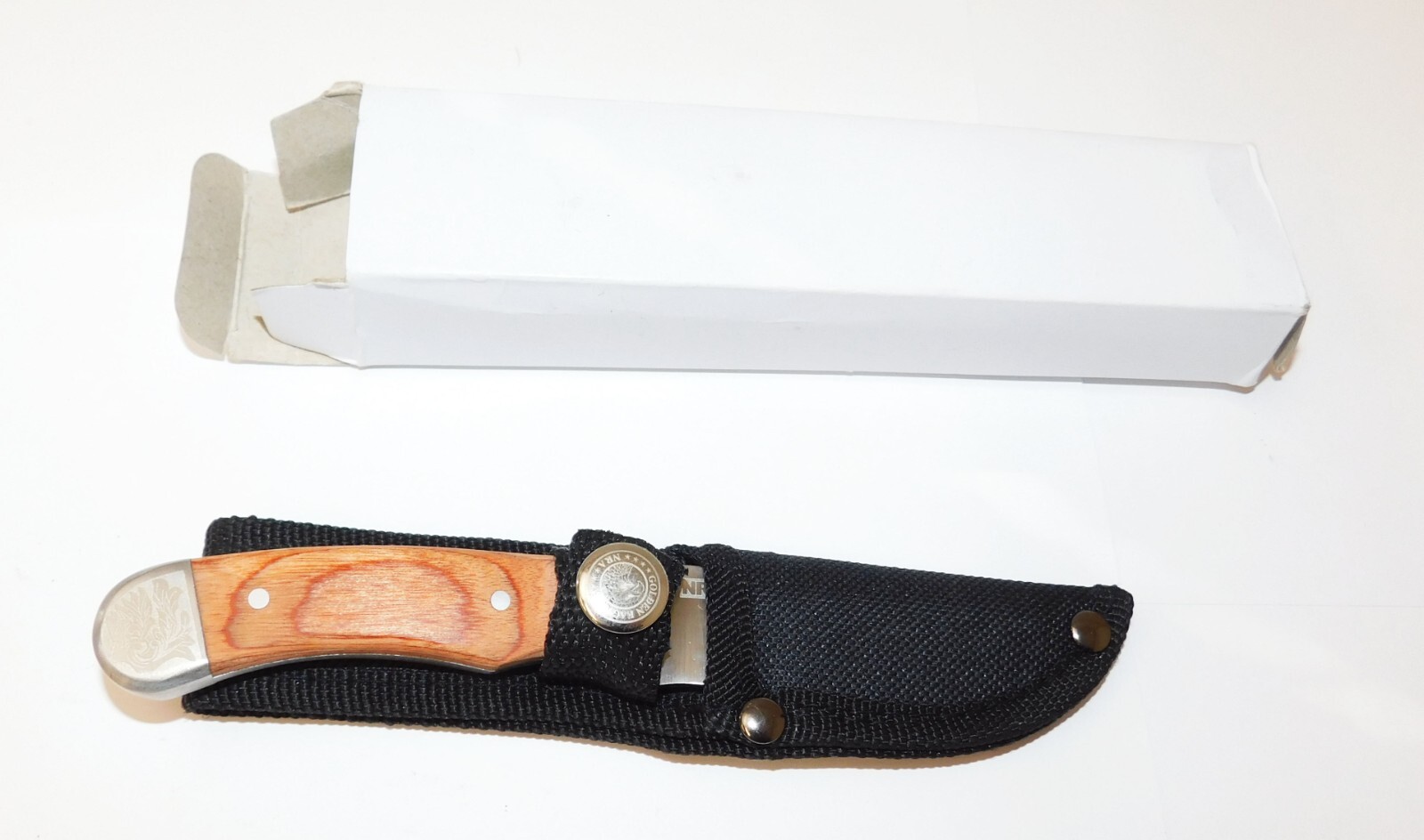 NRA Golden Eagles Fixed Blade Knife W/ Sheath #N093