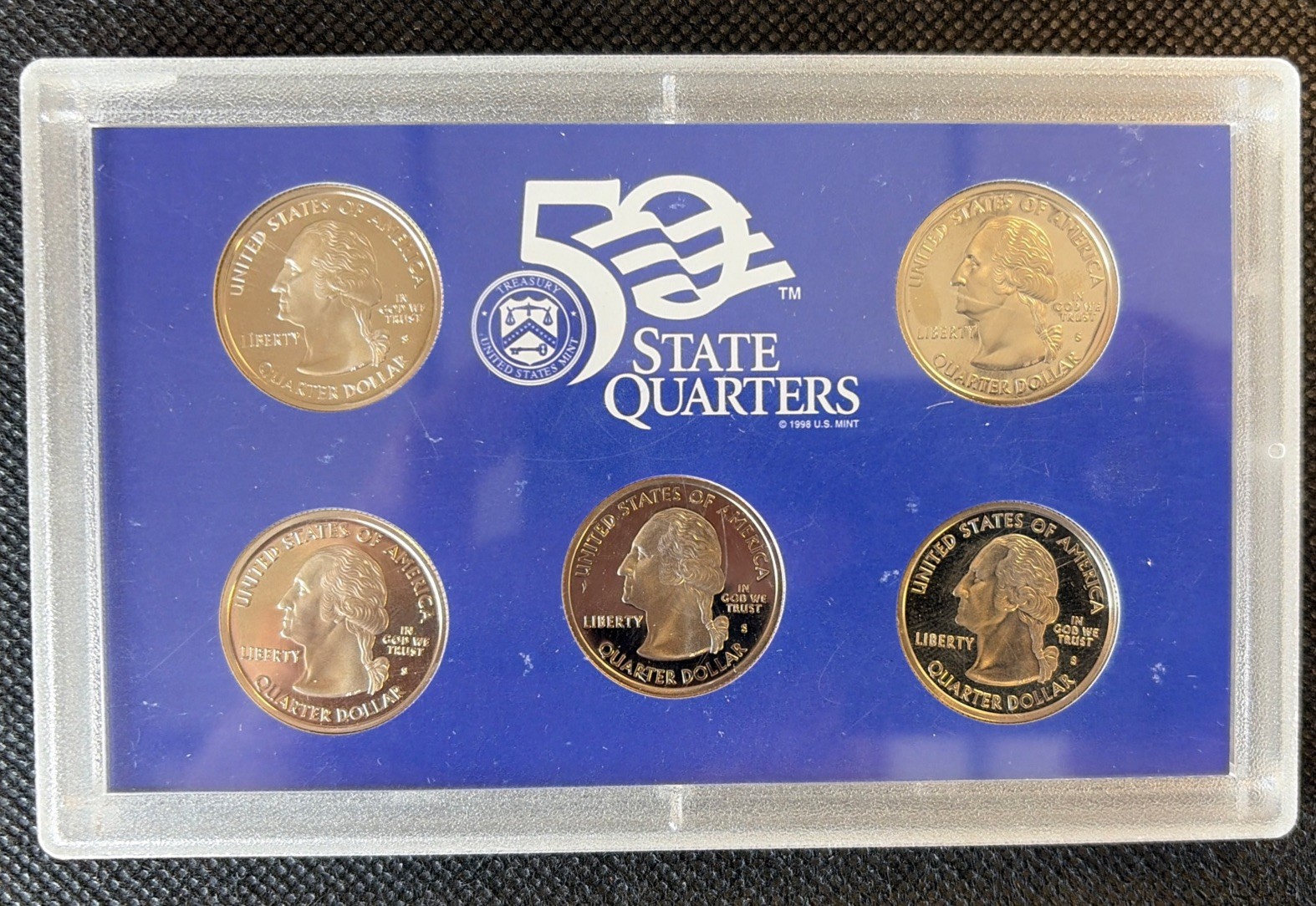 2003 S State Quarters Uncirculated Proof Mint Set - 5 Proof Coins(SC0226-048)