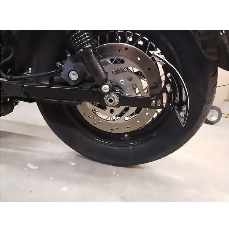 Motorcycle Curved Vertical Side Mount License Plate Bracket For Harley Black