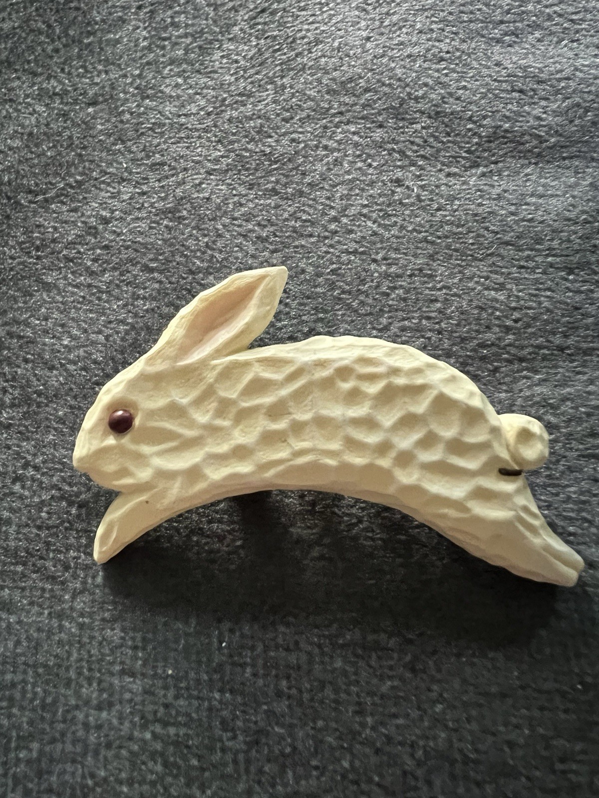 Vintage Hallmark Leaping Easter Bunny Lapel Pin Brooch 1987
