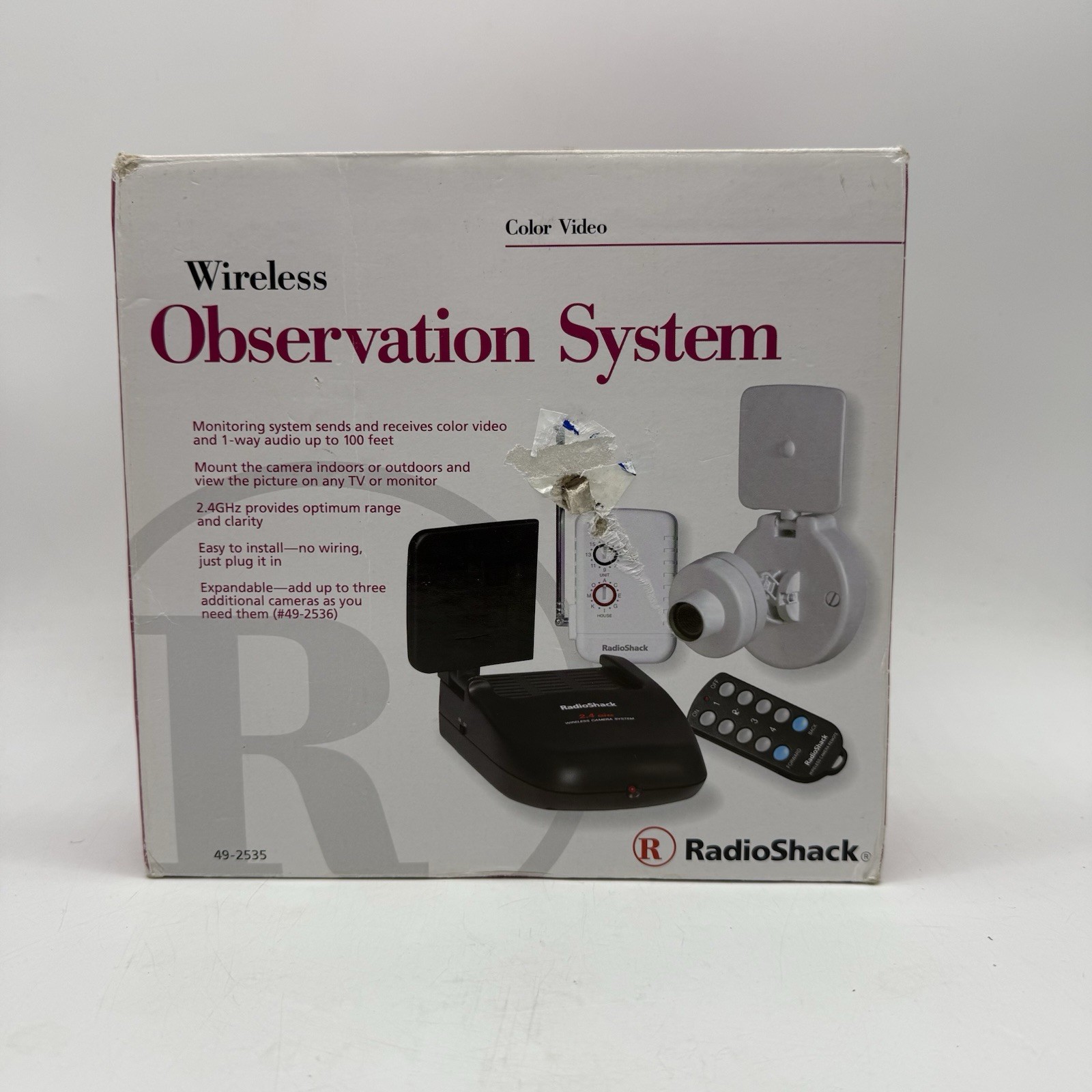 Radio Shack Wireless Observation Security System Color Video Open Box New 492535