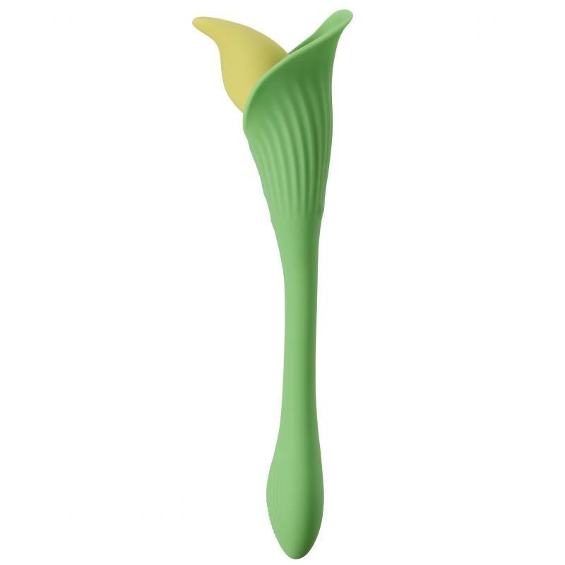 Cloud 9 Spathe Lily Dual Motor Vibrator Bendable Green Rechargeable