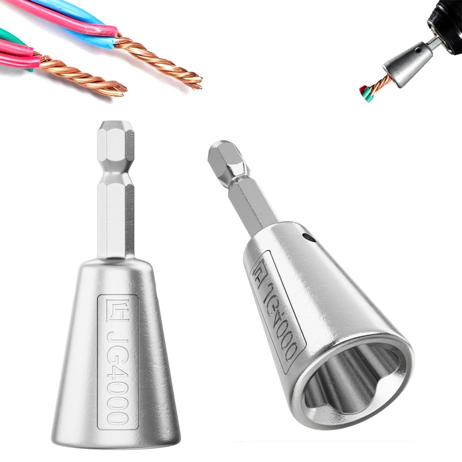 Upgrades Wire Twister Tool for Drill,Spin Twist Wire Connector Socket,Wire Co...