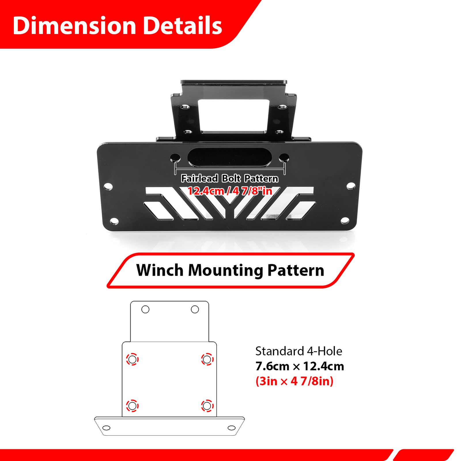 UTV Winch Mounting Bracket Fits Yamaha YXZ All Models（2016-2025）