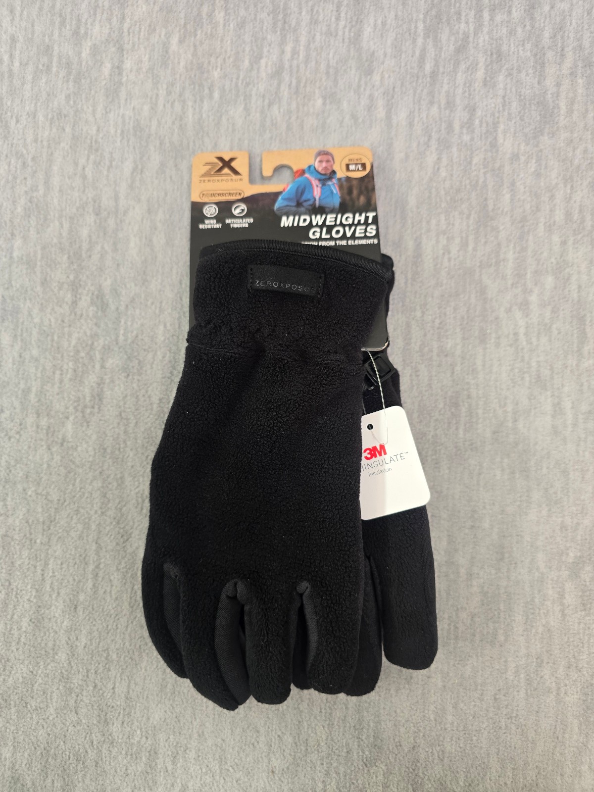 Zeroxposur Midweight Gloves Black Size M/L Mens Touchscreen