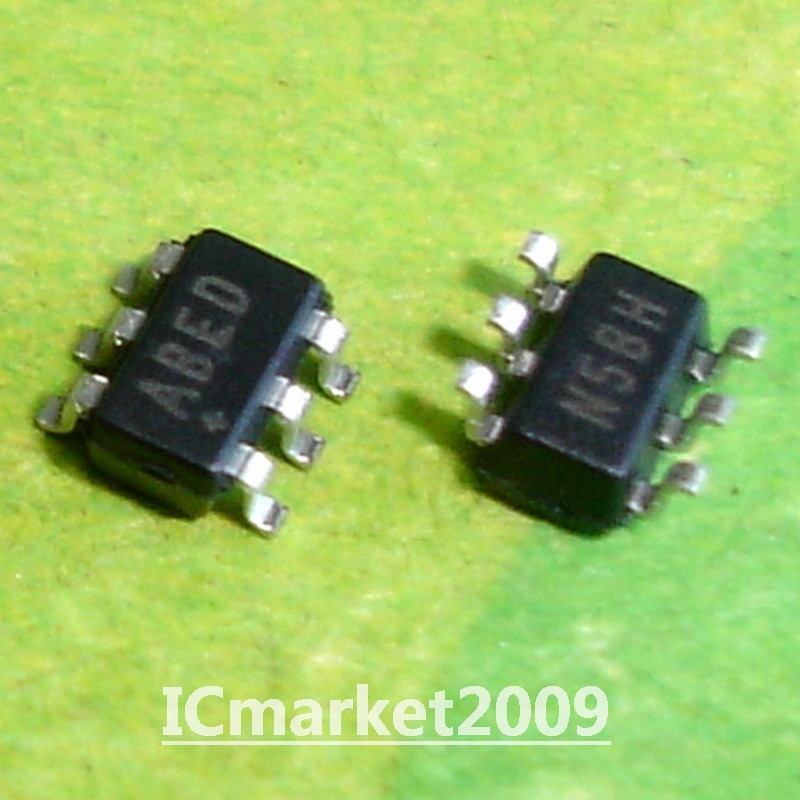 5 PCS MAX5048BAUT SOT23-6 ABED MAX5048 7.6A, 12ns, SOT23 MOSFET Driver IC Chip