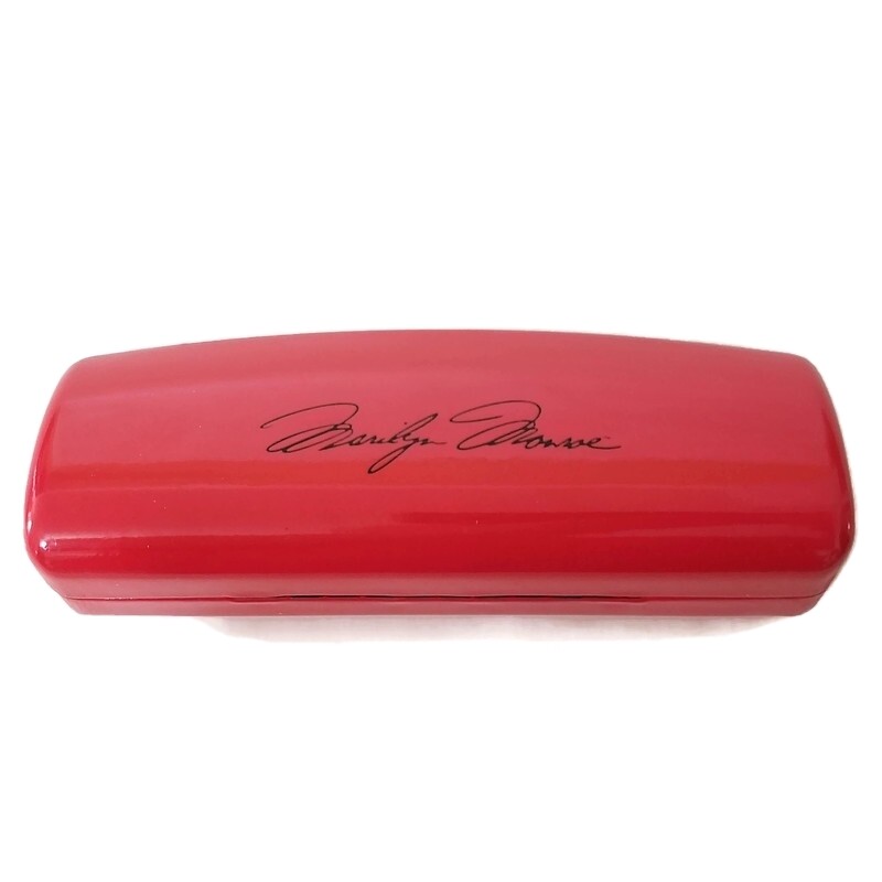 Marilyn Monroe Signature Red Eyeglass Sunglasse Eyewear Hard Case Protector