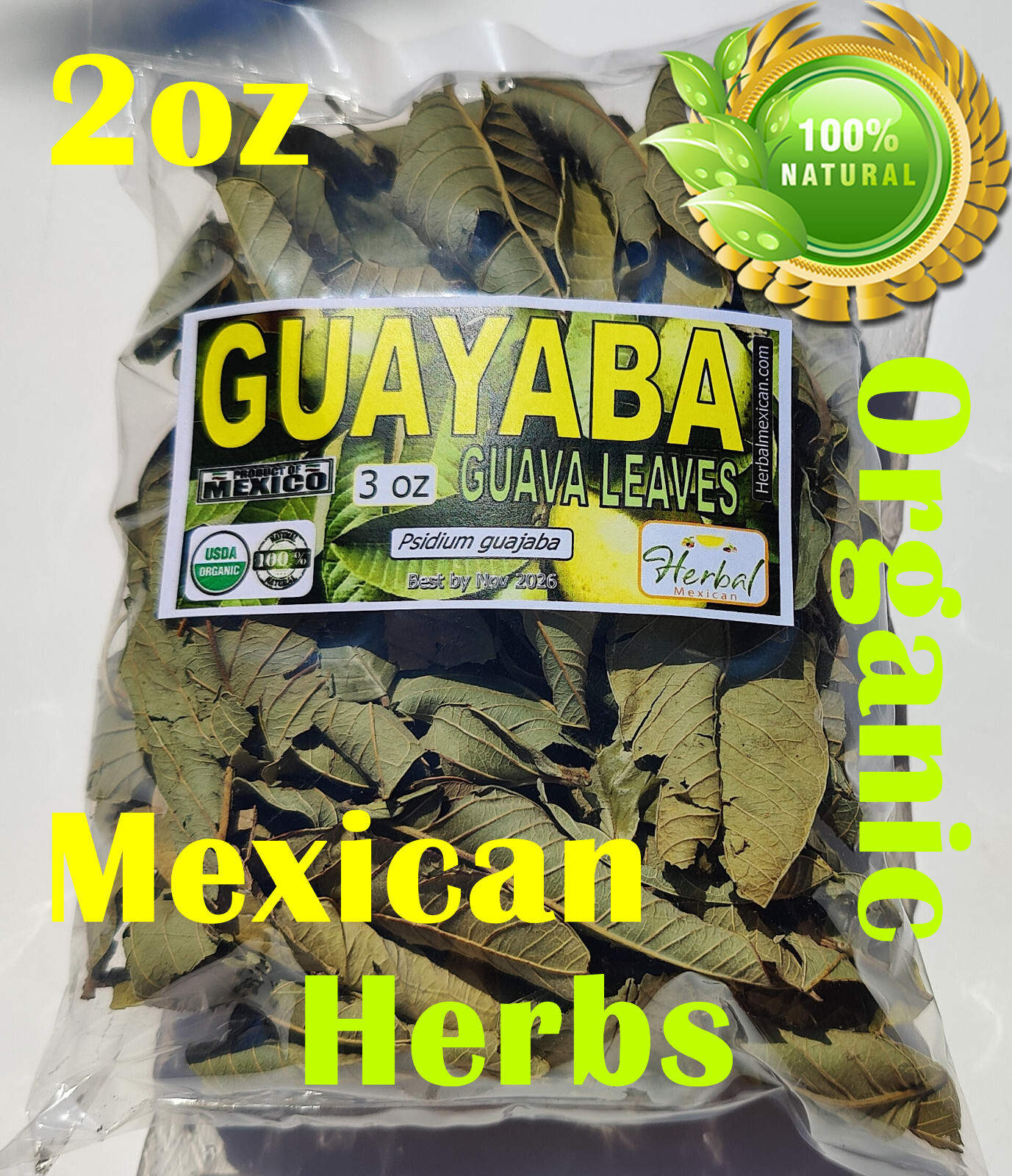 Hojas de Guayaba,Mexican Guava Leaves,Organic Guava leaves Detox aid 2oz!!