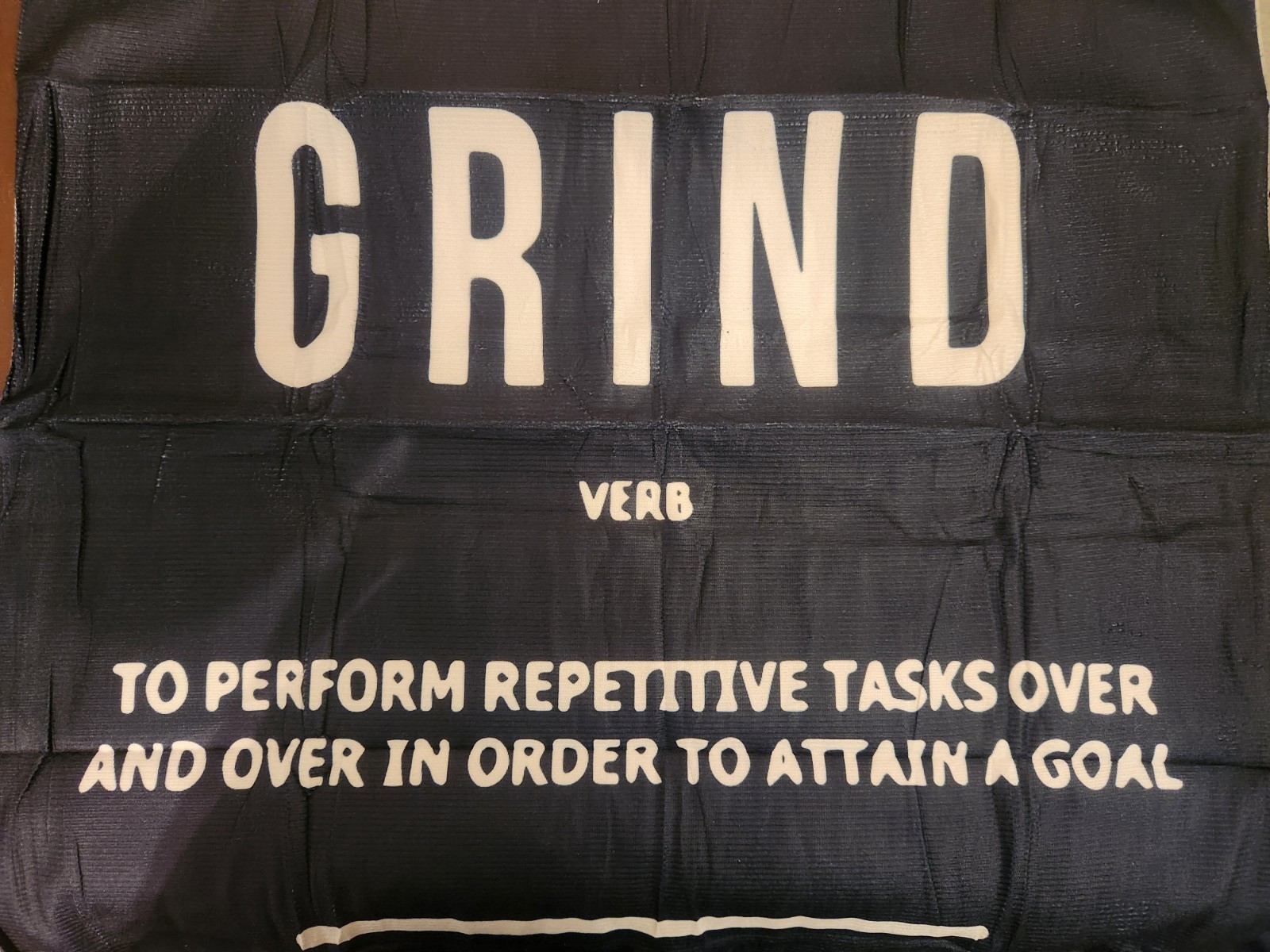 18" X 18" Decorative Pillow Case " Grind: To Perform Repetitive Tasks Over...