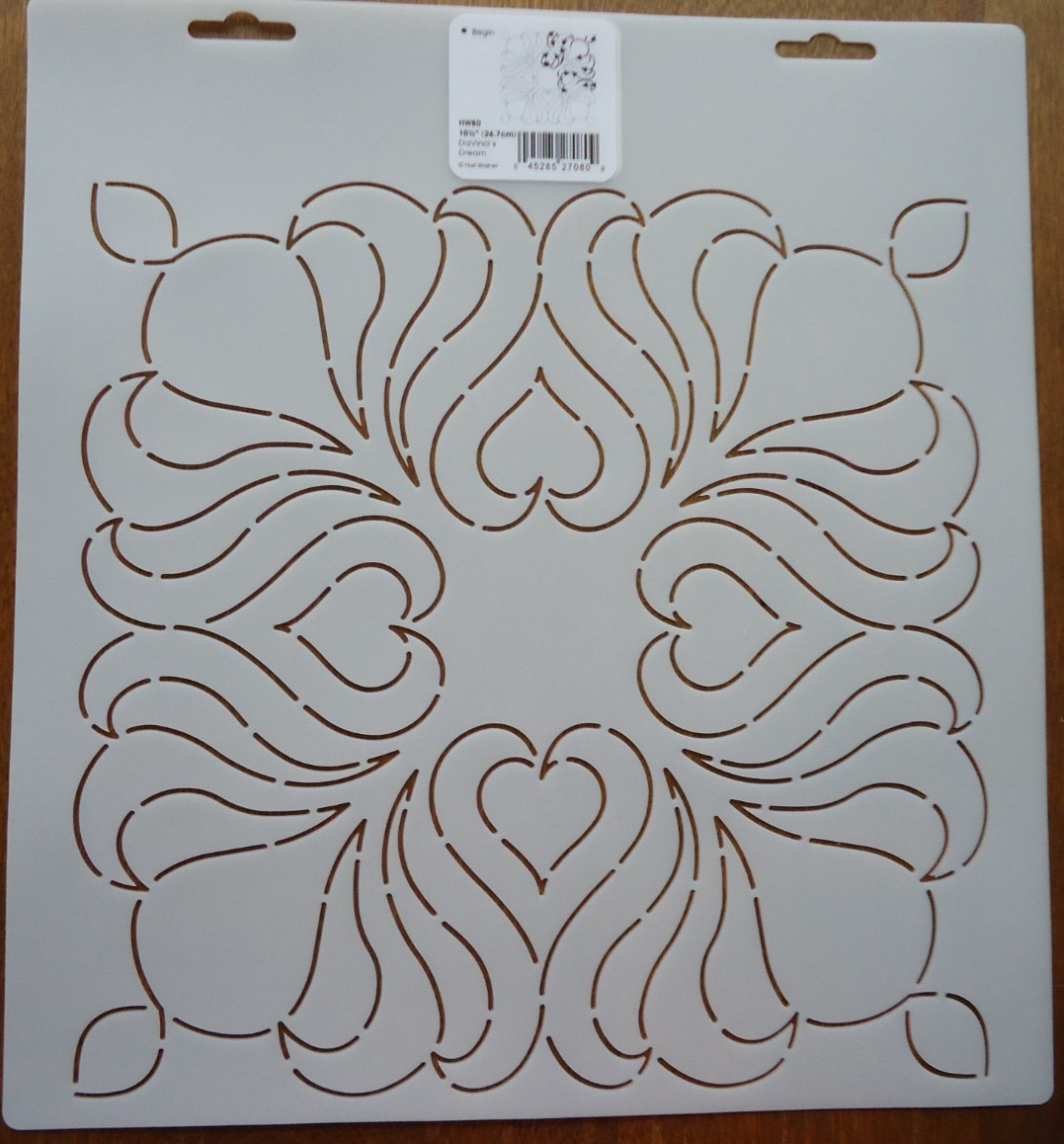 Stencil Quilting  10 1/2" 26.7cm DaVinci's Dream QC HW80 quilt template stitch