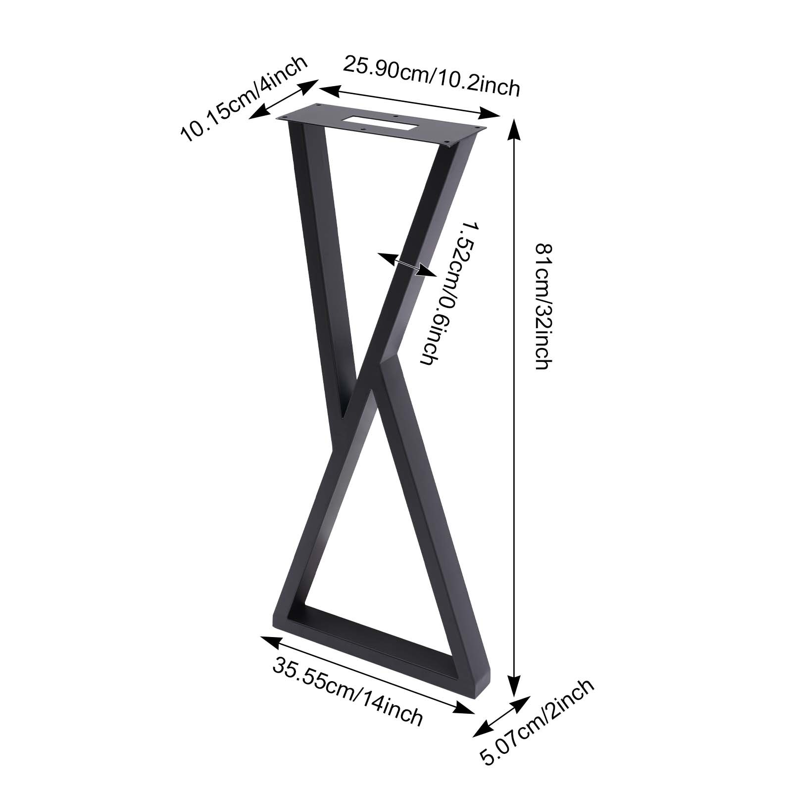 81cm/32'' Set of 2 DIY Table Desk Bench Legs Coffee Metal Iron DIY Furniture Leg