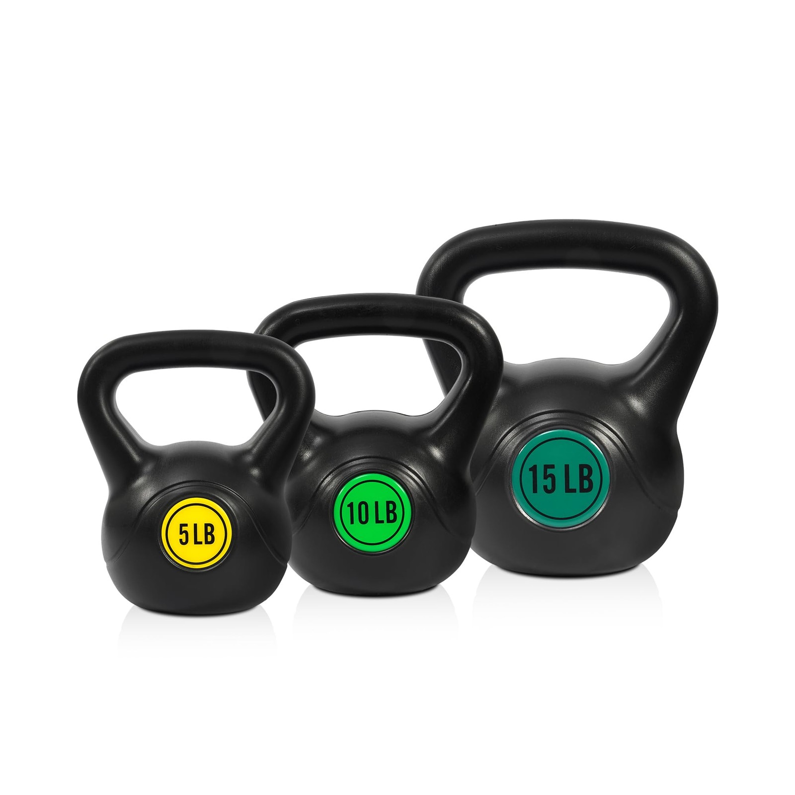 Kettlebell Sets 3 Piece Strength Training KettleBells Weight Set 5lb, 10lb, 1...