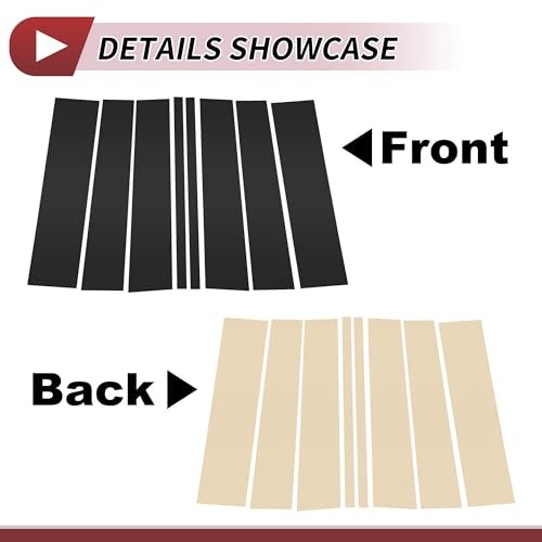 8 Pcs Door Pillar Window Trim for Ford Flex 2009-2015 Front Rear Left Right