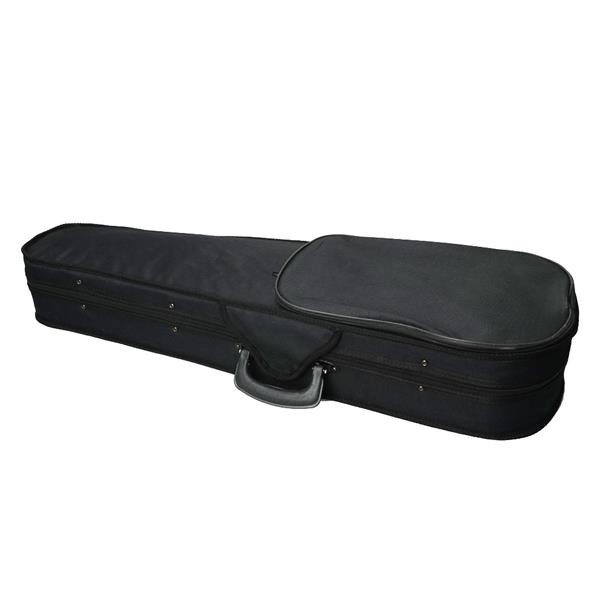 Violin Case Durable Triangle Shape Black with Soft Beige Lining Fits 4/4 Size