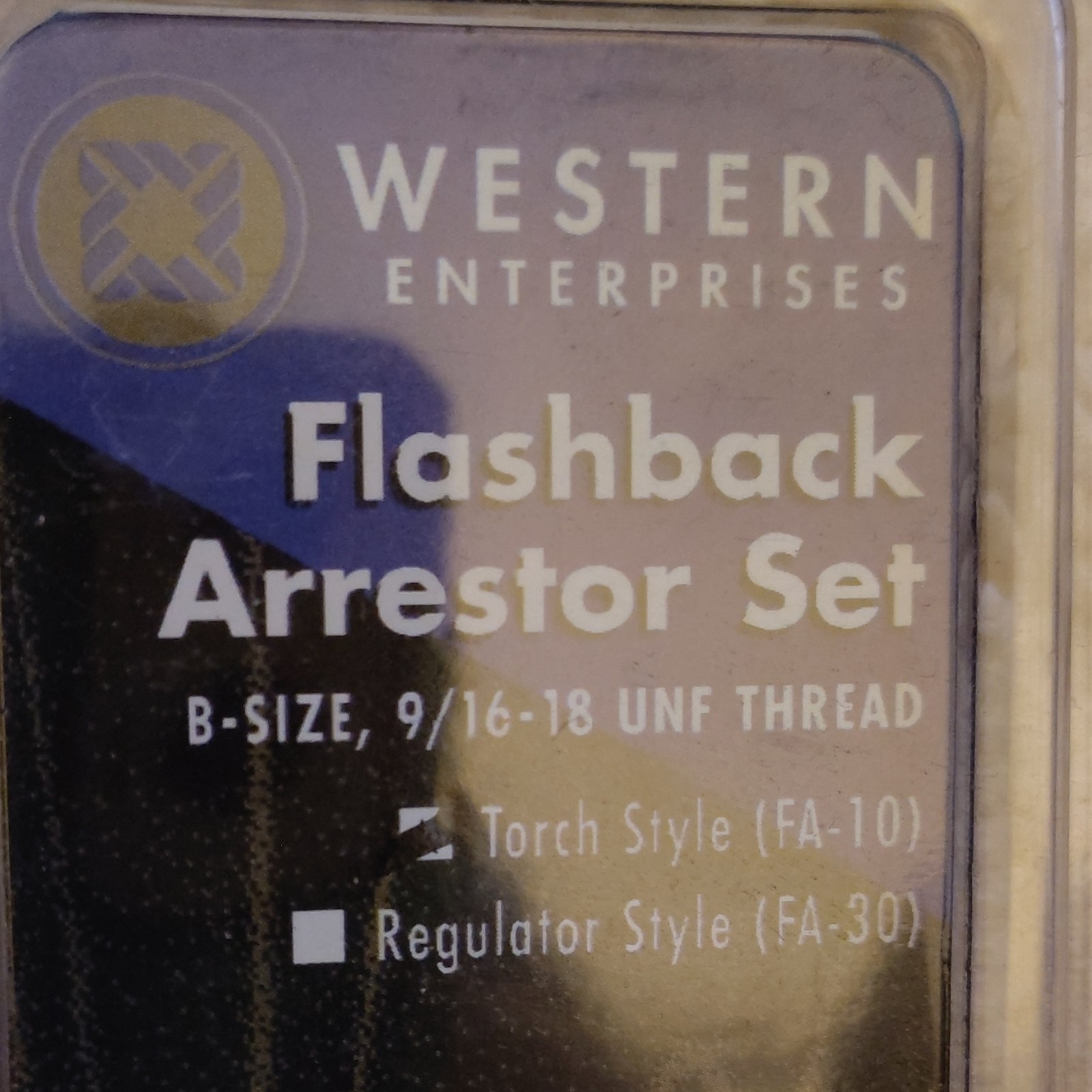 Western Enterprises FA-10 Flashback Arrestor/Check Valve, B-Size 9/16-18 UNF