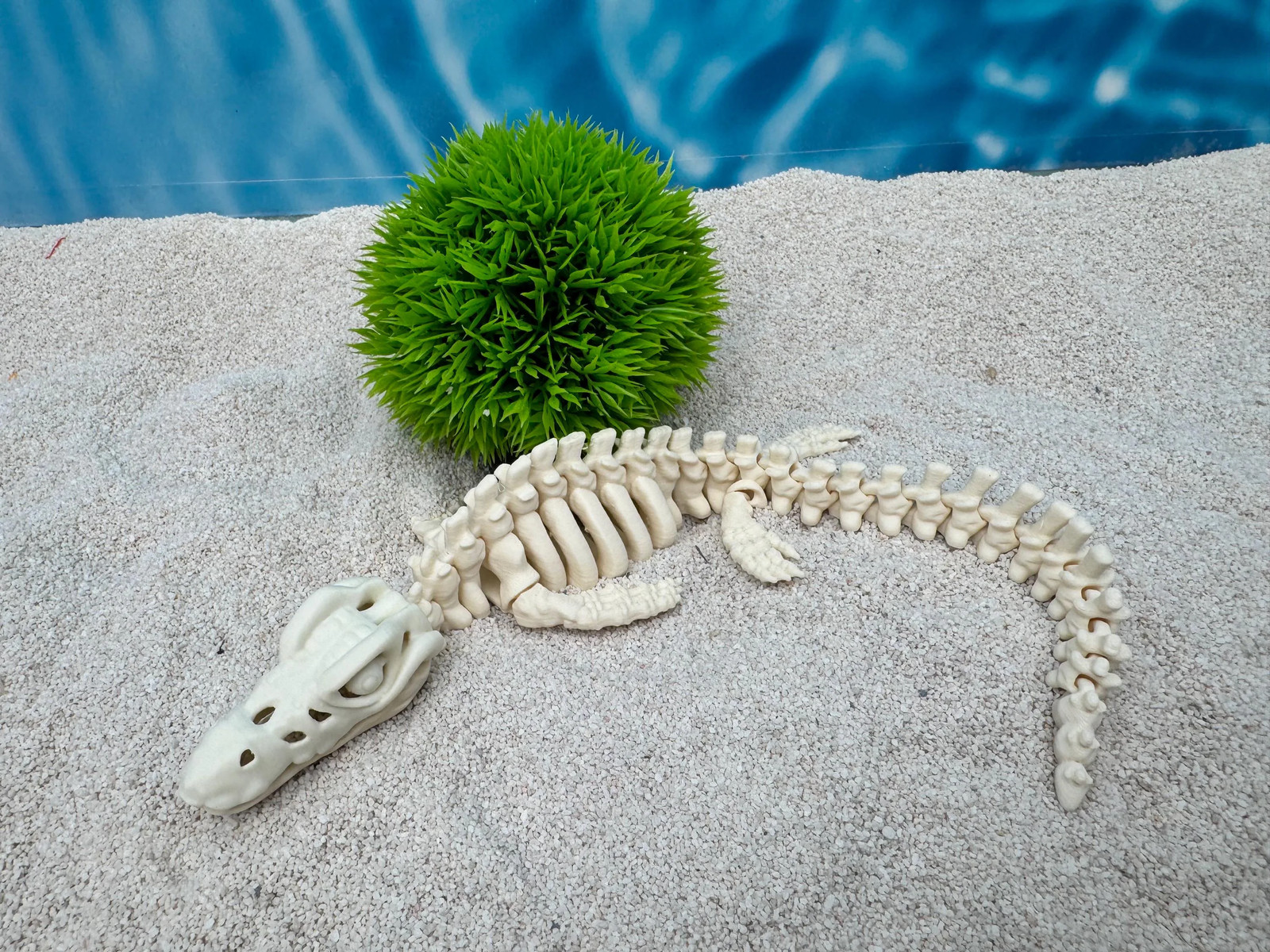 Mosasaur Skeleton Aquarium Decor