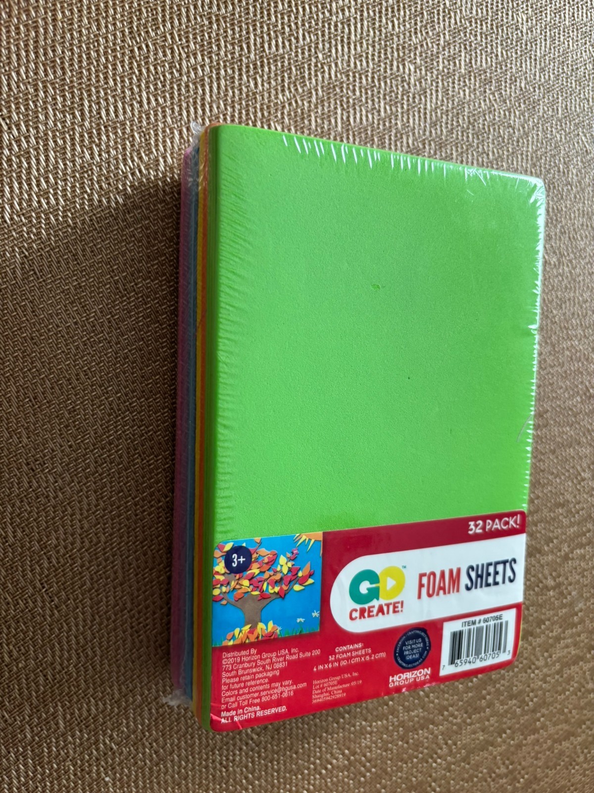 Foam sheets 32 sheets, multicolored, 4 x 6 inches, new