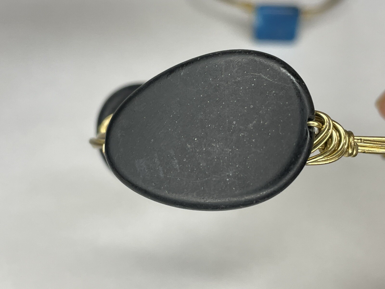 Handmade Wire and Stone Bracelet Bangle Set of 3