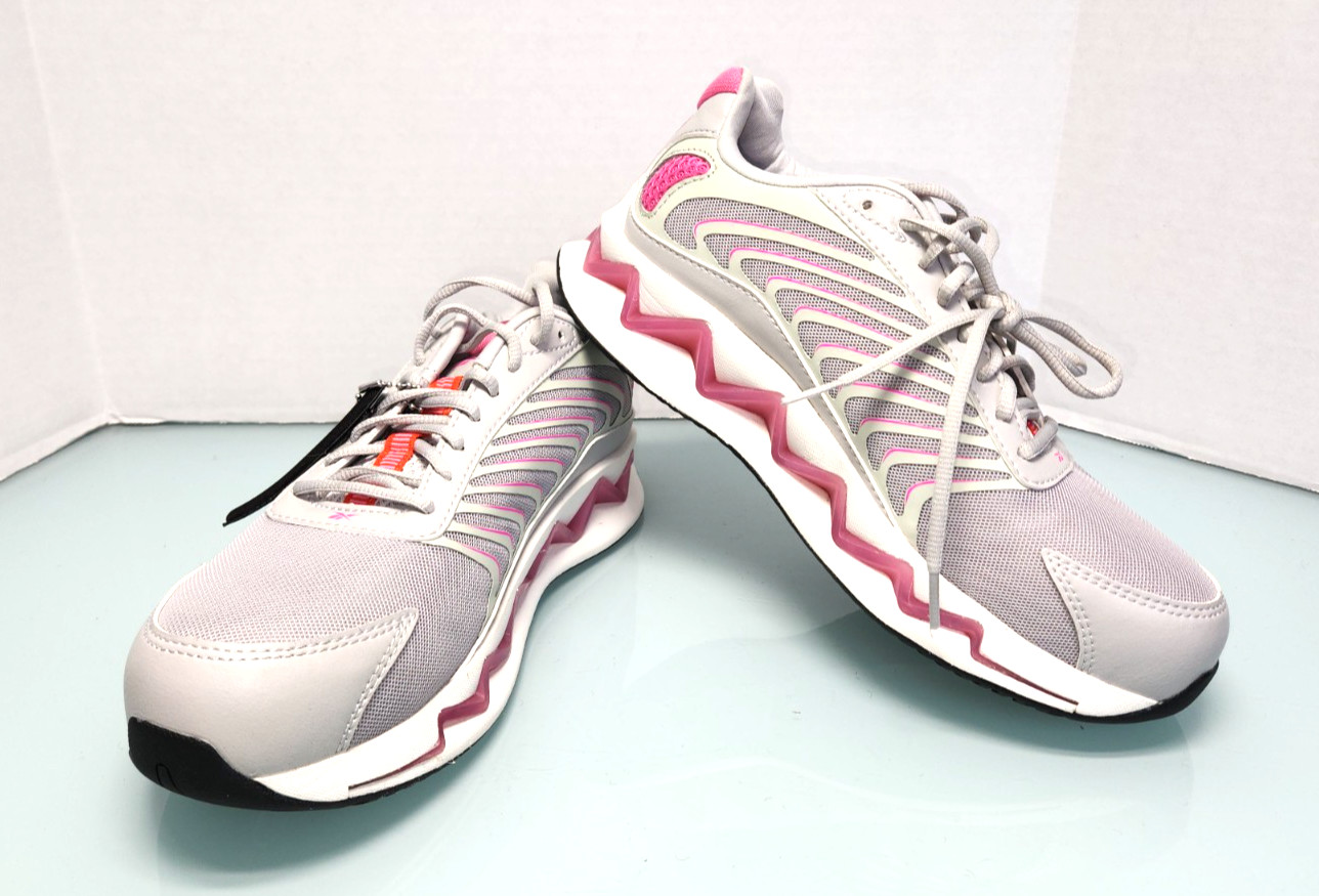 Reebok Zig Elusion work composite steel toe girl pink shoes New Sz 9M