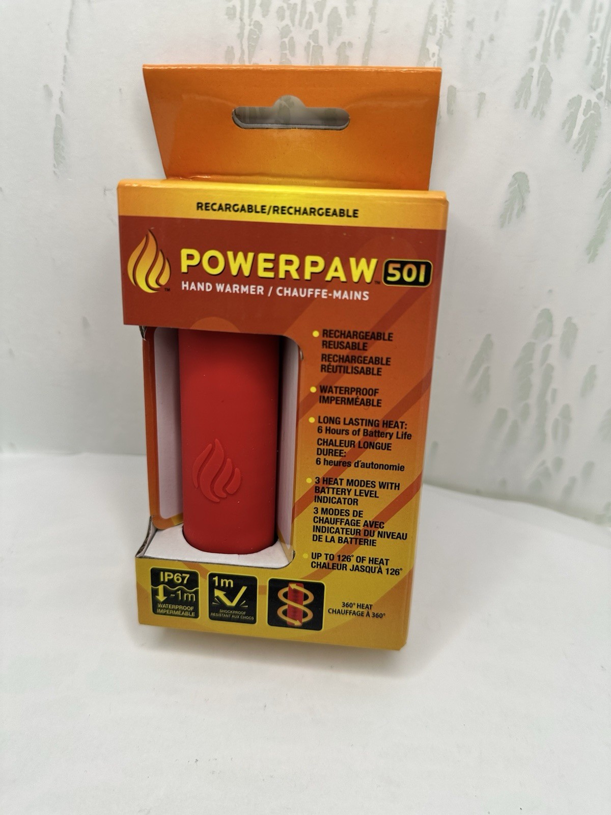 POWERPAW Rechargeable Hand Warmer Portable Electric Hand Heater 3 Heat Lvl New