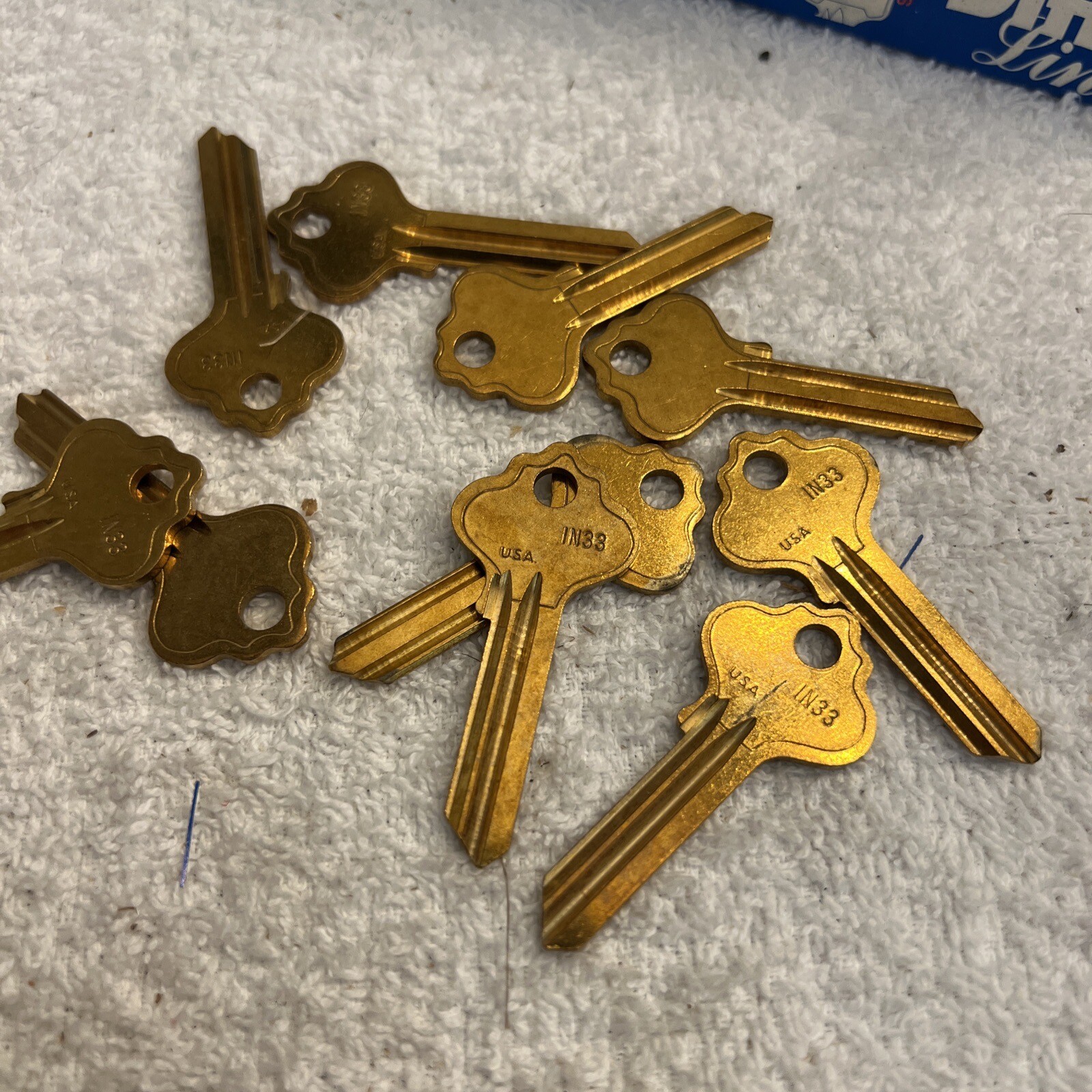 Lot Of 10 New Old Stock Jet IN33 Ilco 1054MT Star 5IL11 Jet Key Blanks Locksmith