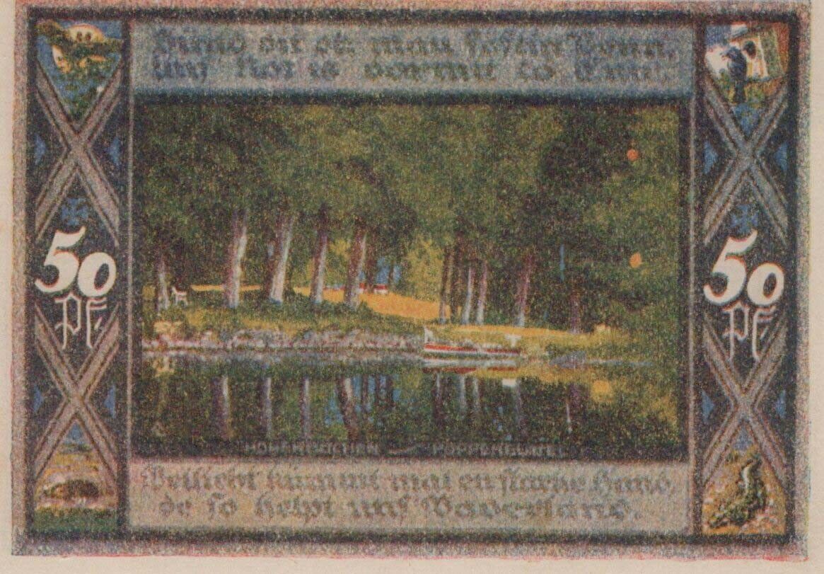 50 PFENNIG 1921 City of POPPENBÜTTEL Schleswig-Holstein UNC GERMANY #PB672.U