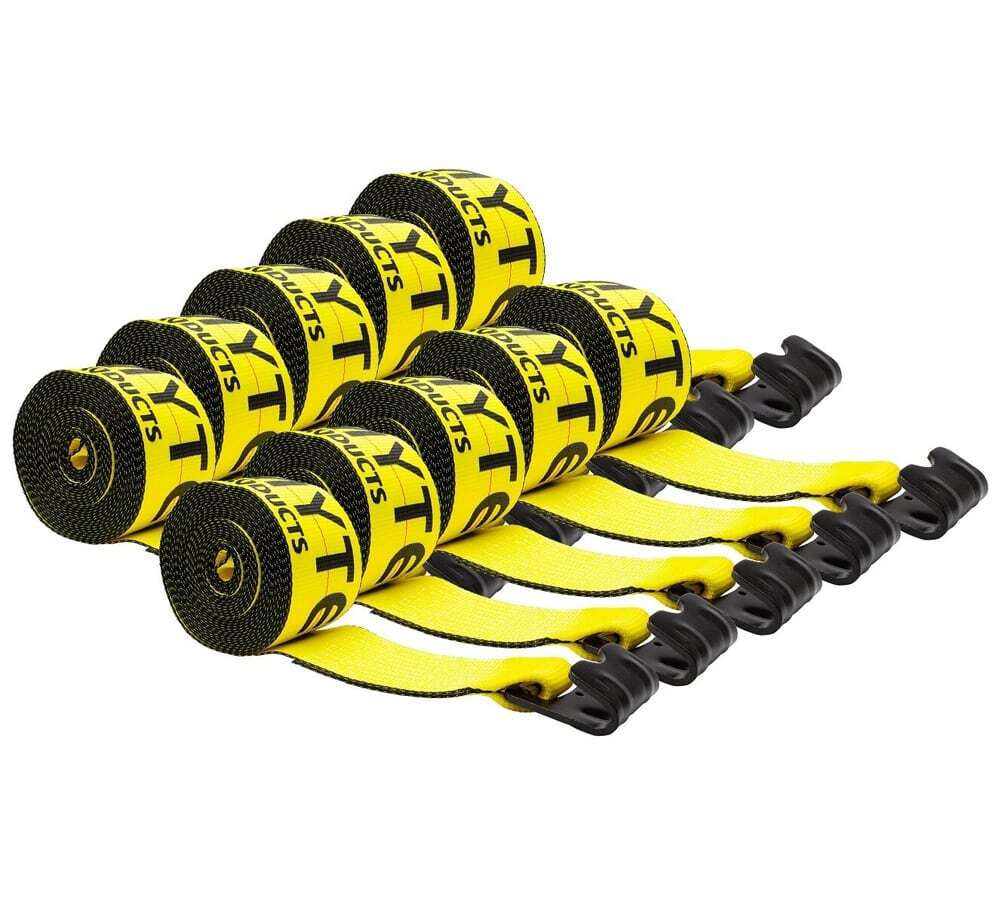 (10 Pack) 4" x 30' Winch Straps w/ Flat Hook eXtreme, 6,670 Lbs WLL