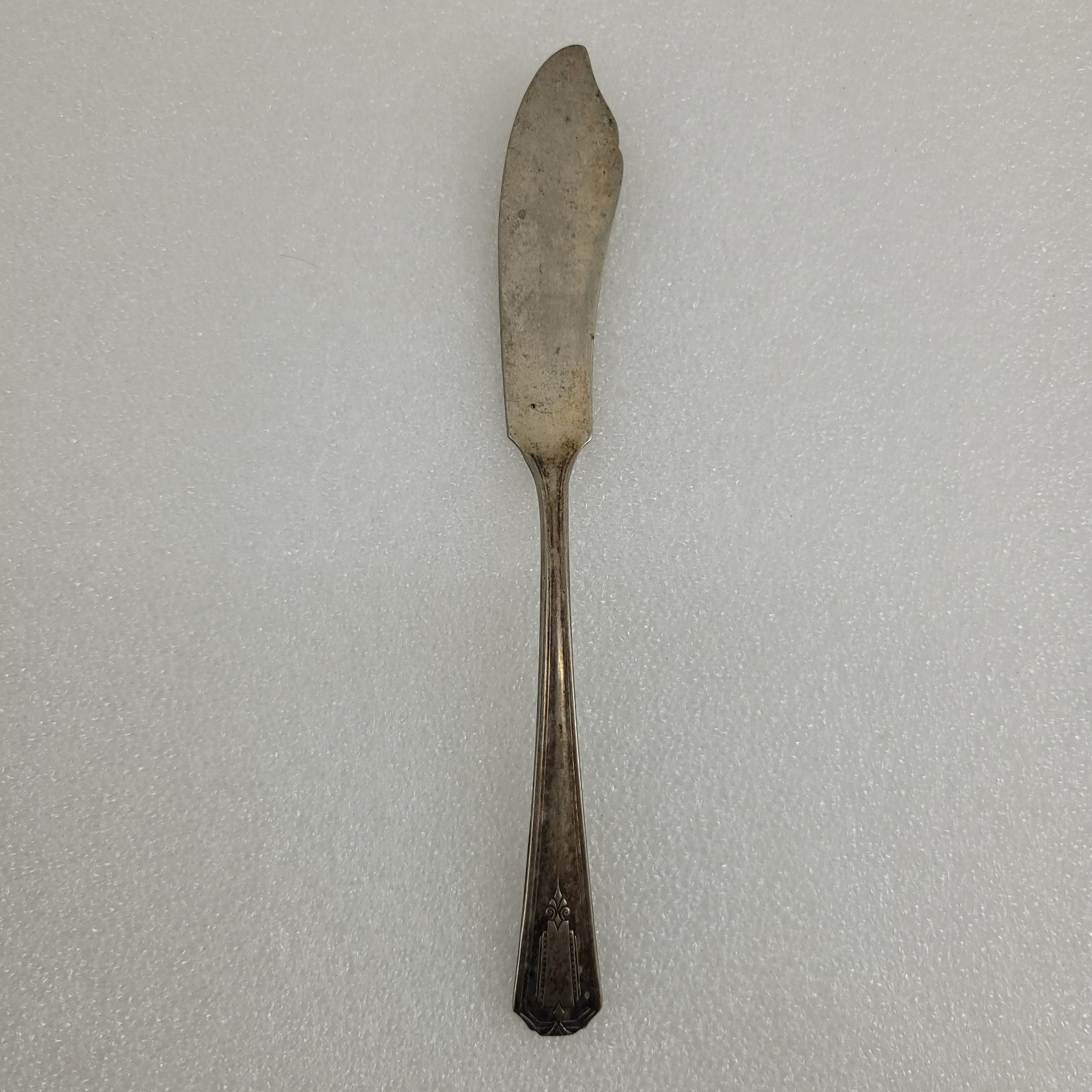 Oneida Rogers Silverplate 1935 Shelton Master Butter Knife Flat Handle Art Deco