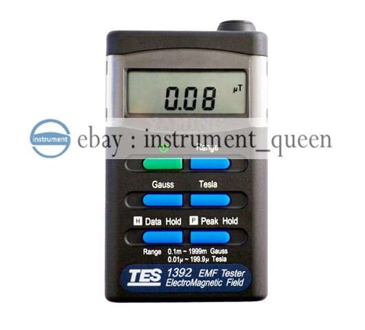 EMF Tester Gauss Electromagnetic Field Meter TES1392 Data logging