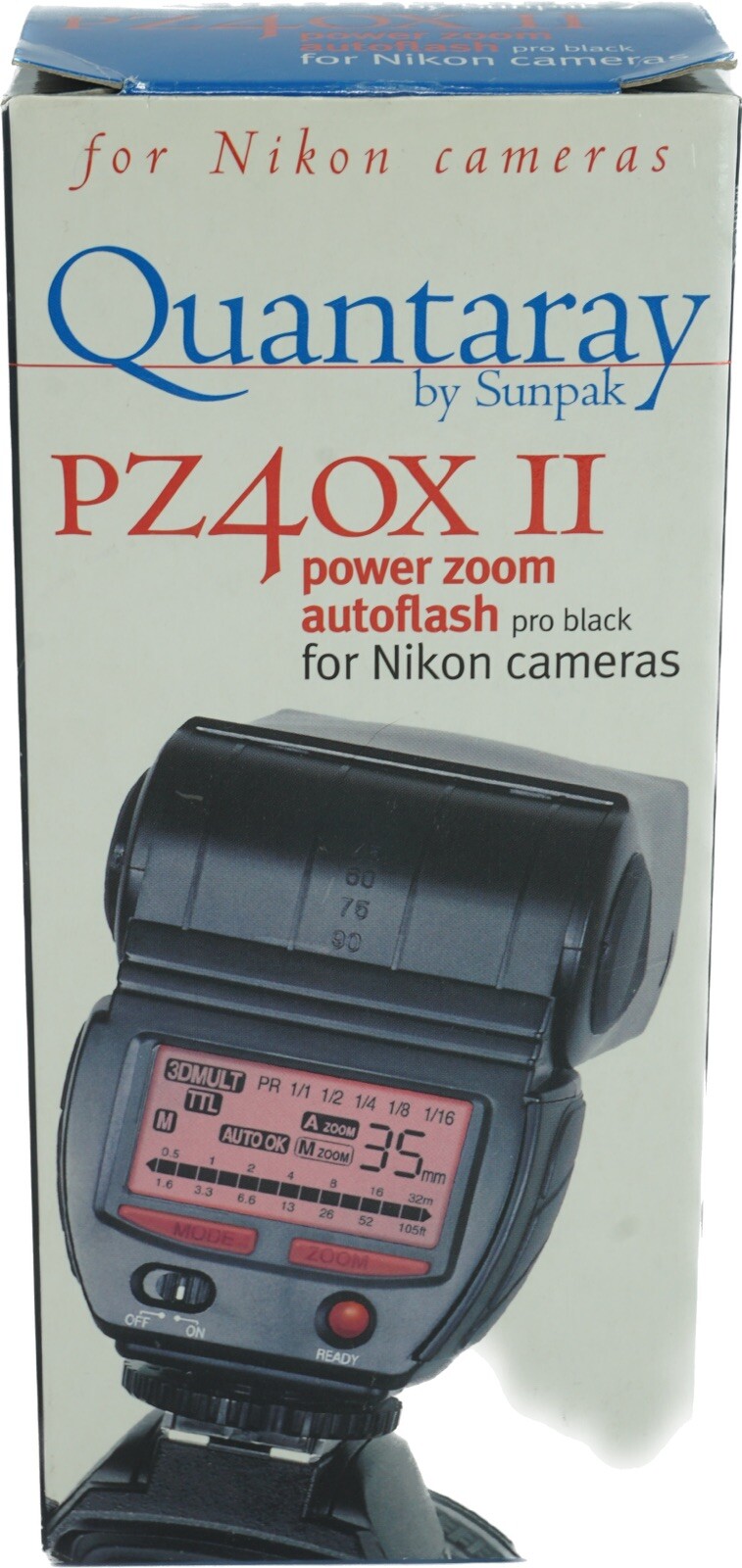 Sunpak Quantaray PZ40X II Power Zoom AutoFlash Shoe Mount for Nikon Cameras NEW