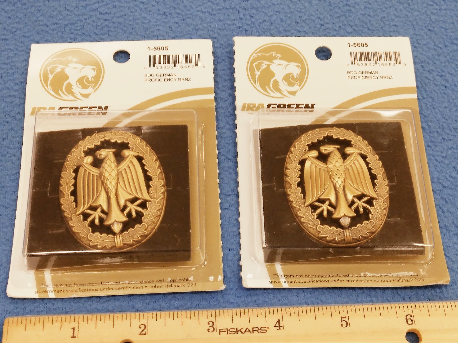 LOT OF 2 - Bronze German Armed Forces Proficiency Badges Pins - G-23