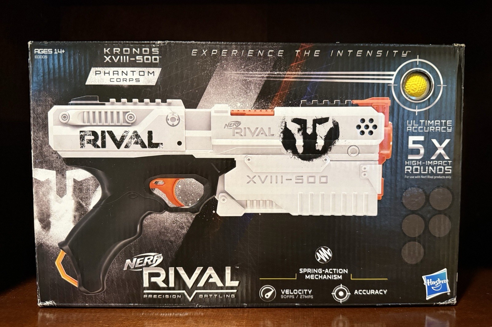 Nerf Rival Phantom Corps Kronos XVIII-500 Gun White SEALED with Bonus 50 Rounds