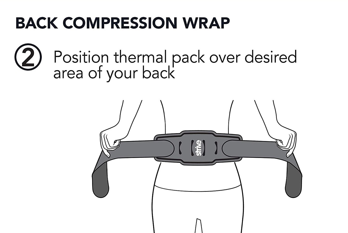Strive Hot Cold Back Compression Wrap Pain Support Therapy Lumbar Support Brace